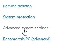 Click Advanced System Settings